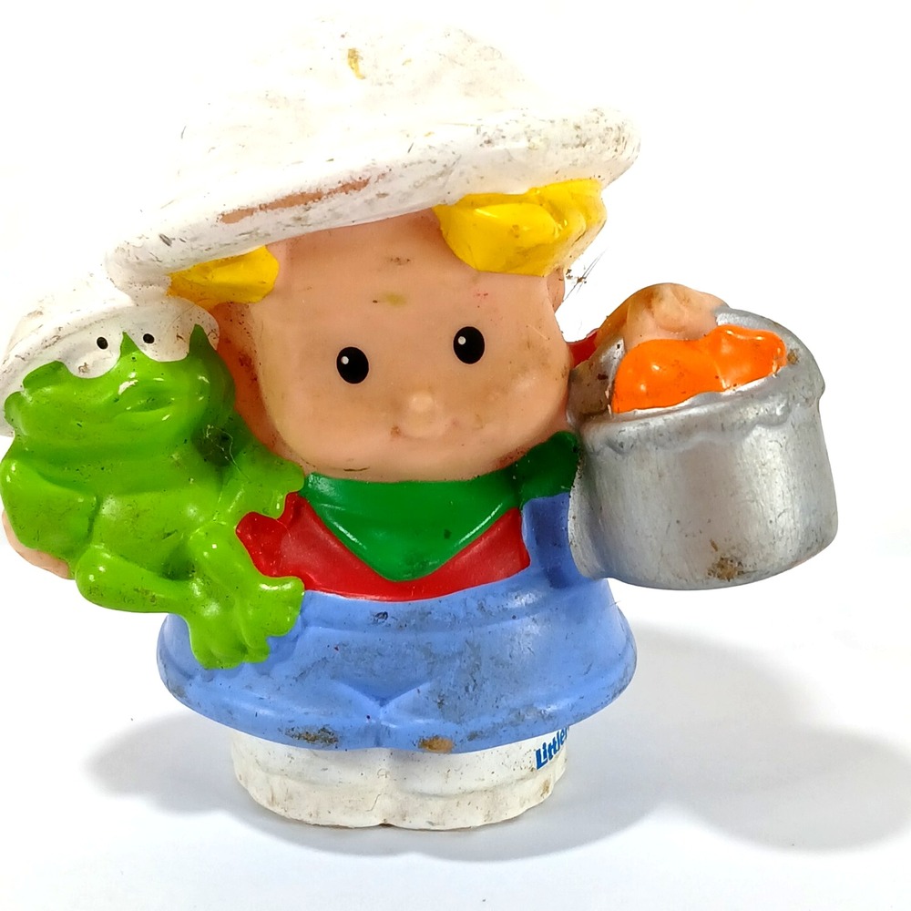 Fisher Price Little People Eddie Fishing Bucket Freddie the Frog and Orange Fish